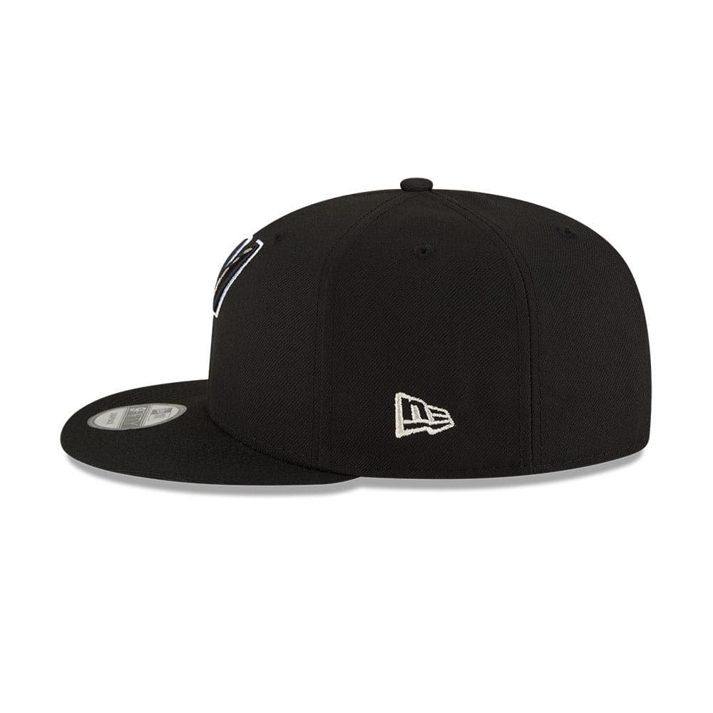 New Era Caps San Antonio Spurs New Era NBA 21-22 Back Half 9FIFTY Snapback Hat - Black