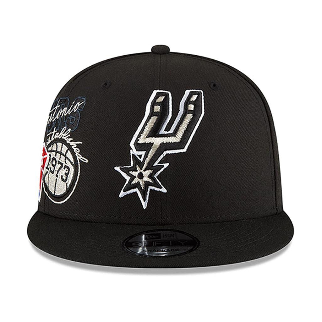 New Era Caps San Antonio Spurs New Era NBA 21-22 Back Half 9FIFTY Snapback Hat - Black