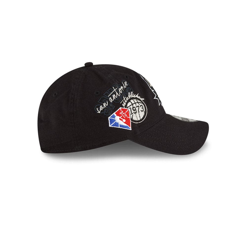 New Era Caps San Antonio Spurs New Era NBA 21-22 Back Half 9TWENTY Hat - Black