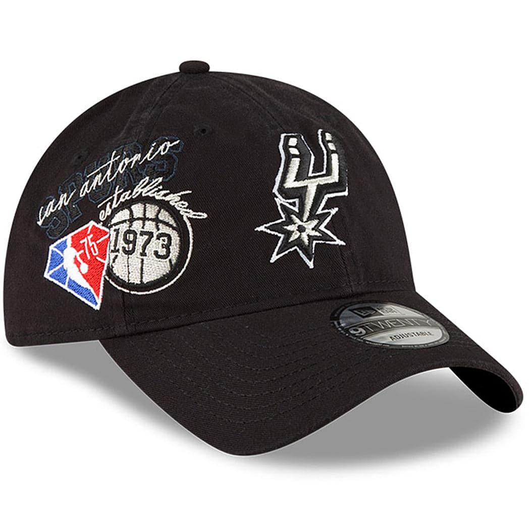 New Era Caps San Antonio Spurs New Era NBA 21-22 Back Half 9TWENTY Hat - Black