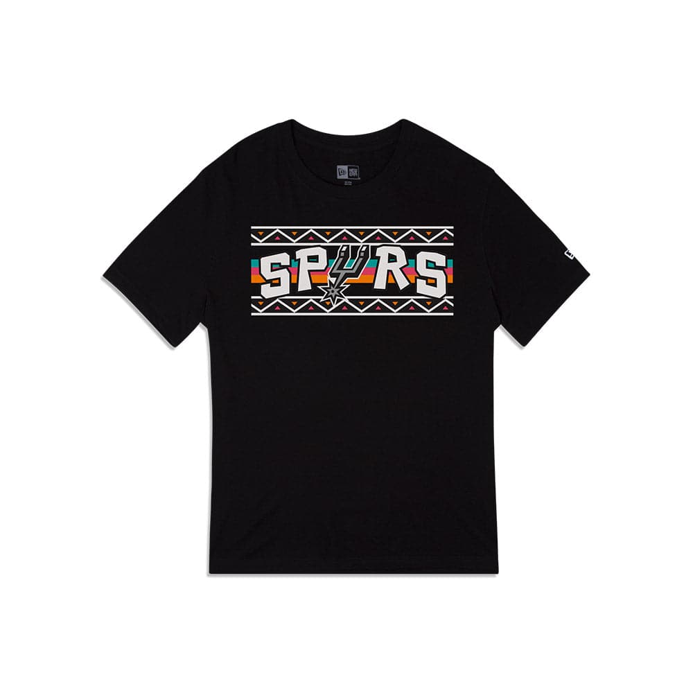 New Era T-Shirts San Antonio Spurs New Era NBA 22-23 City Edition T-Shirt - Black