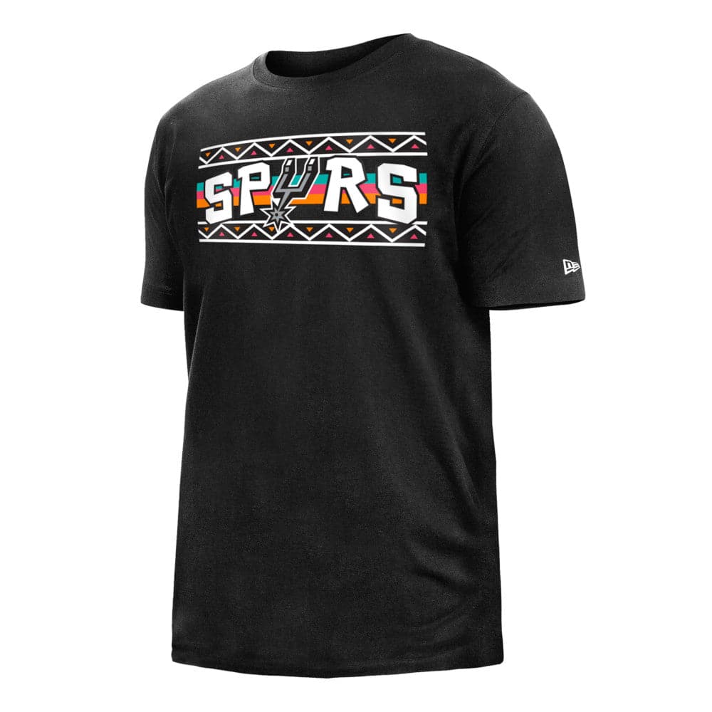 New Era T-Shirts San Antonio Spurs New Era NBA 22-23 City Edition T-Shirt - Black