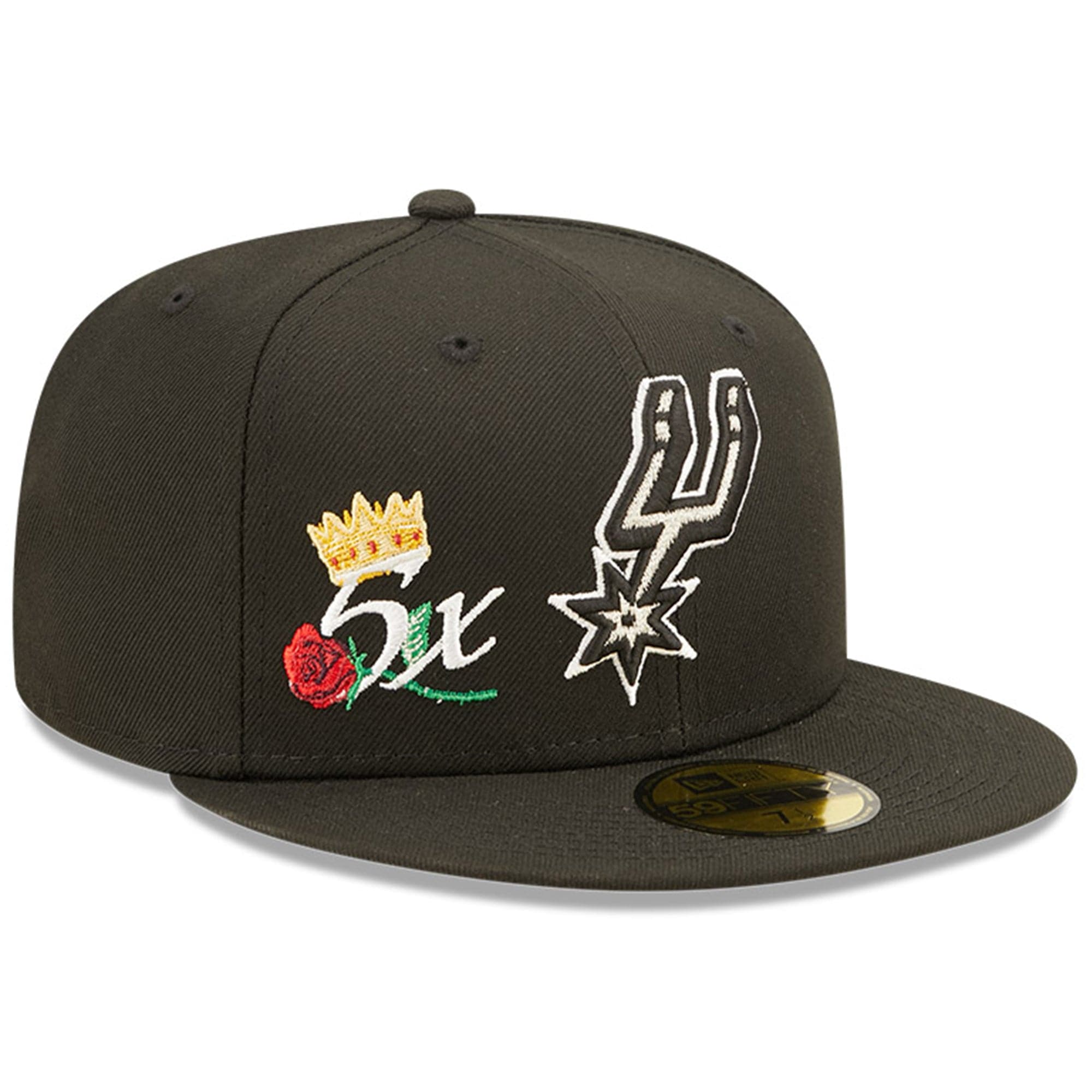 New Era Caps San Antonio Spurs New Era NBA Crown Champs 59FIFTY Fitted Hat - Black