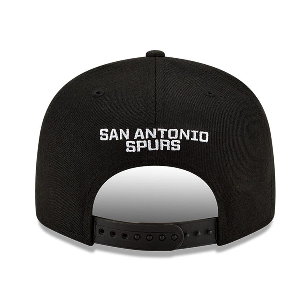New Era Caps San Antonio Spurs New Era NBA Ligature 9FIFTY Snapback Hat - Black