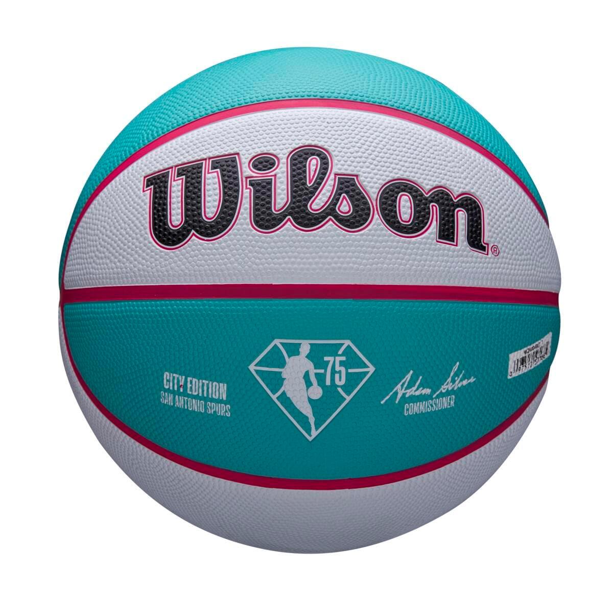 Wilson Sporting Goods Balls San Antonio Spurs Wilson NBA 21-22 City Edition Full Size Basketball Ball - Size 7