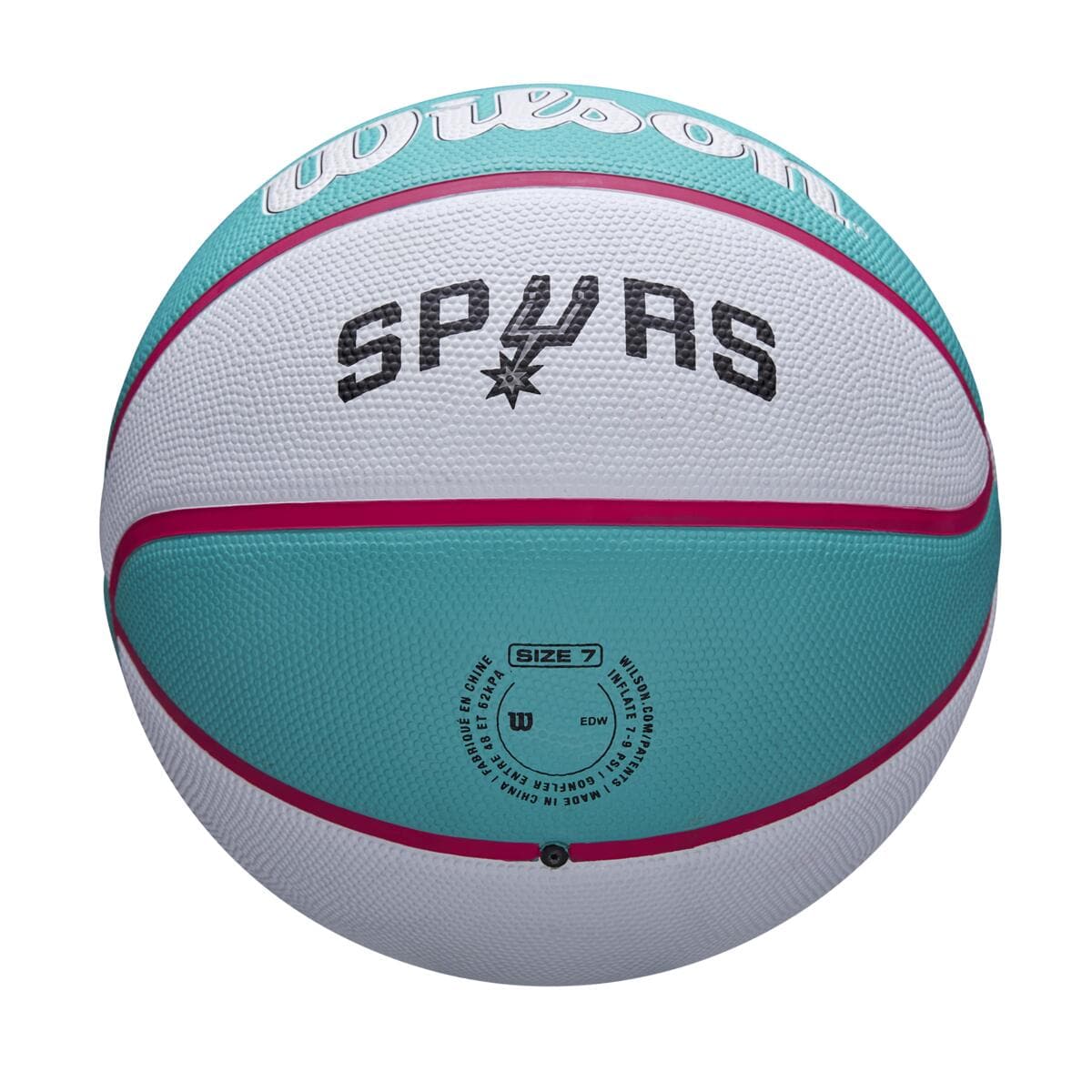 Wilson Sporting Goods Balls San Antonio Spurs Wilson NBA 21-22 City Edition Full Size Basketball Ball - Size 7