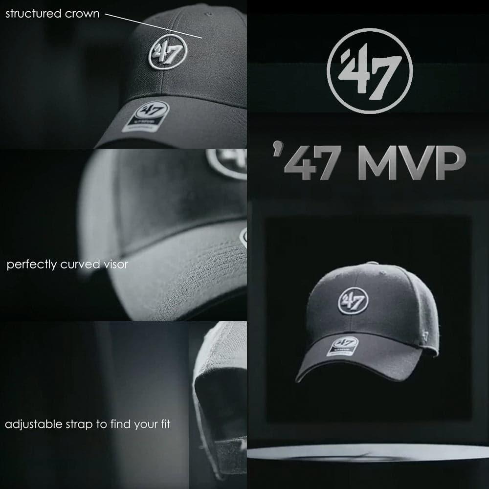 47 Brand Caps San Diego Padres ‘47 MLB 2 Tone MVP DT Pinch Curve Snapback Hat - Black