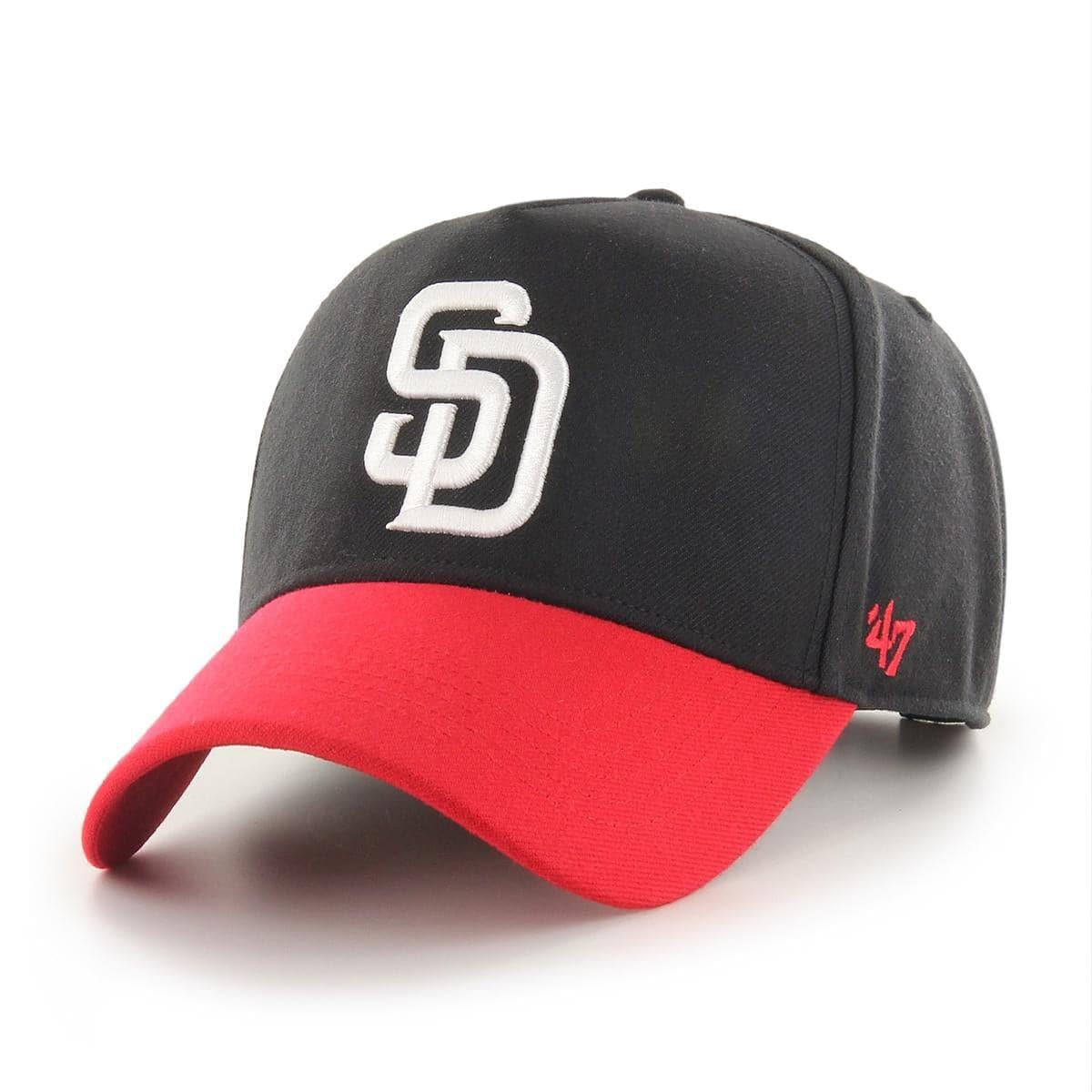 47 Brand Caps San Diego Padres ‘47 MLB 2 Tone MVP DT Pinch Curve Snapback Hat - Black