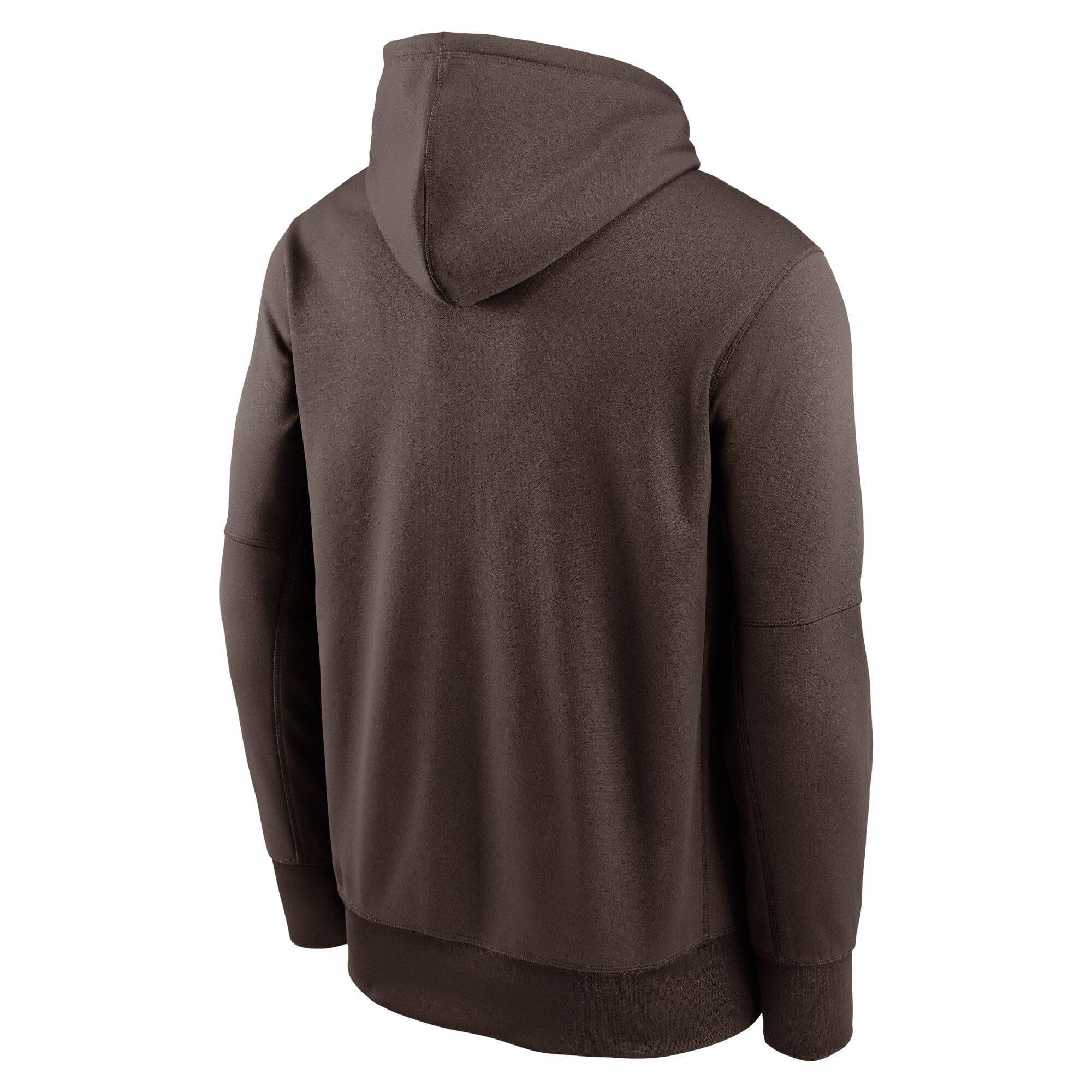 Nike Jumpers San Diego Padres Nike MLB Wordmark Therma Hoodie Jumper - Brown