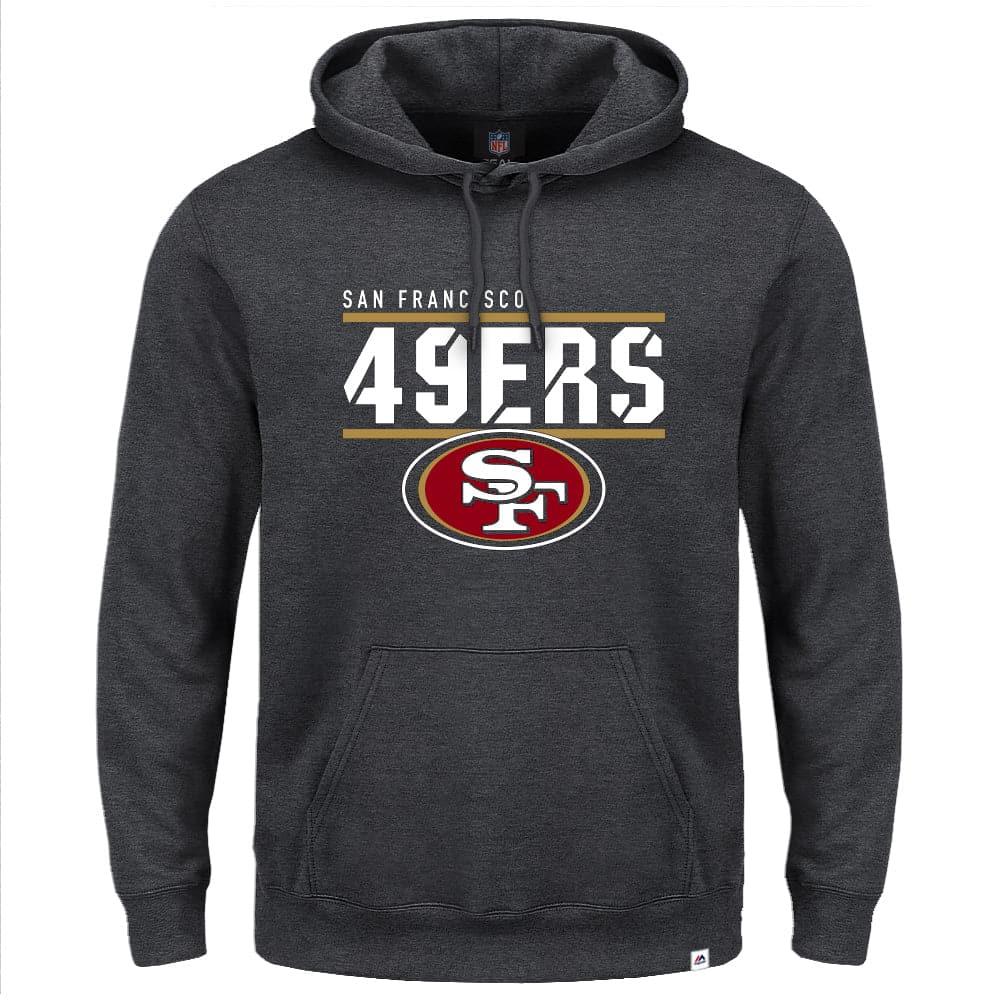 Majestic Athletic Jumpers San Francisco 49ers Majestic NFL Flex Team Hoodie Jumper - Ash Marle