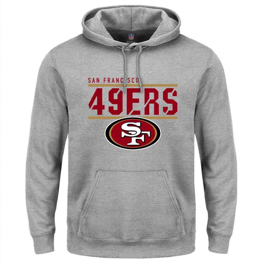 Majestic Athletic Jumpers San Francisco 49ers Majestic NFL Flex Team Hoodie Jumper - Grey Marle
