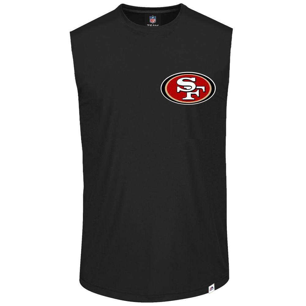 Majestic Athletic T-Shirts San Francisco 49ers Majestic NFL Tackert Sleeveless Muscle T-Shirt - Black
