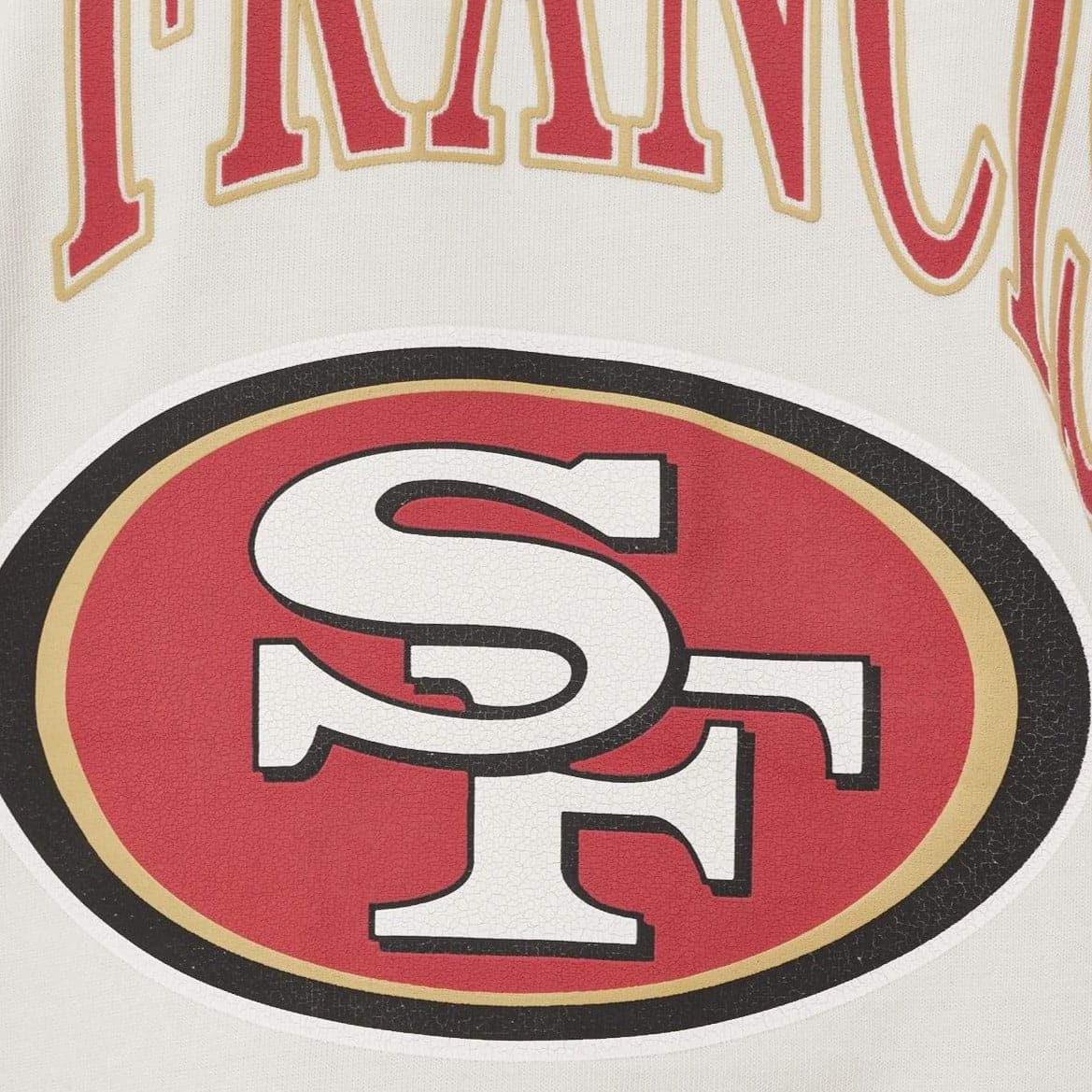 Majestic Athletic T-Shirts San Francisco 49ers Majestic NFL Vintage Arch Oversized T-Shirt - Vintage White