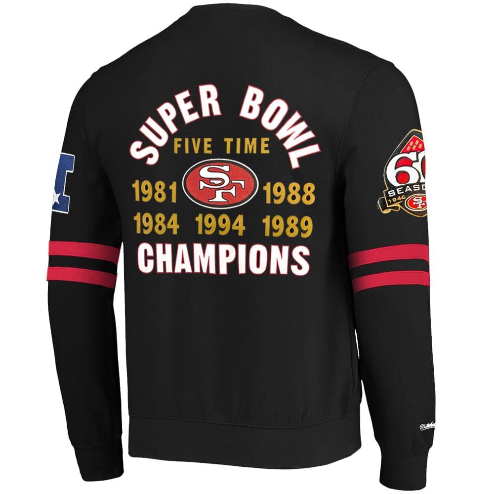 Mitchell And Ness Jumpers San Francisco 49ers Mitchell & Ness NFL All Over 2.0 Crew Jumper - Red