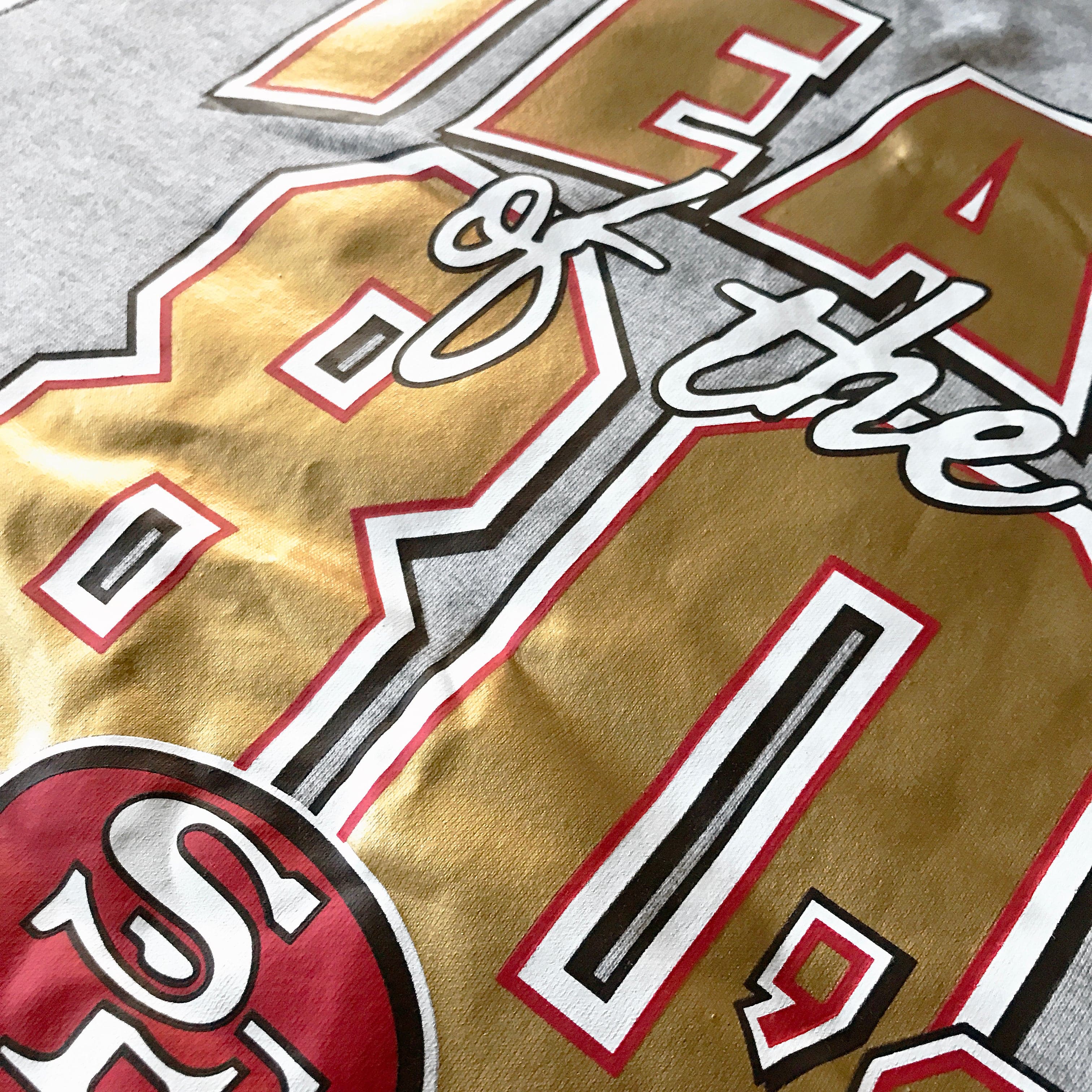 Mitchell And Ness Jumpers San Francisco 49ers Mitchell & Ness NFL All Over Champs Premium Crew Jumper - Grey