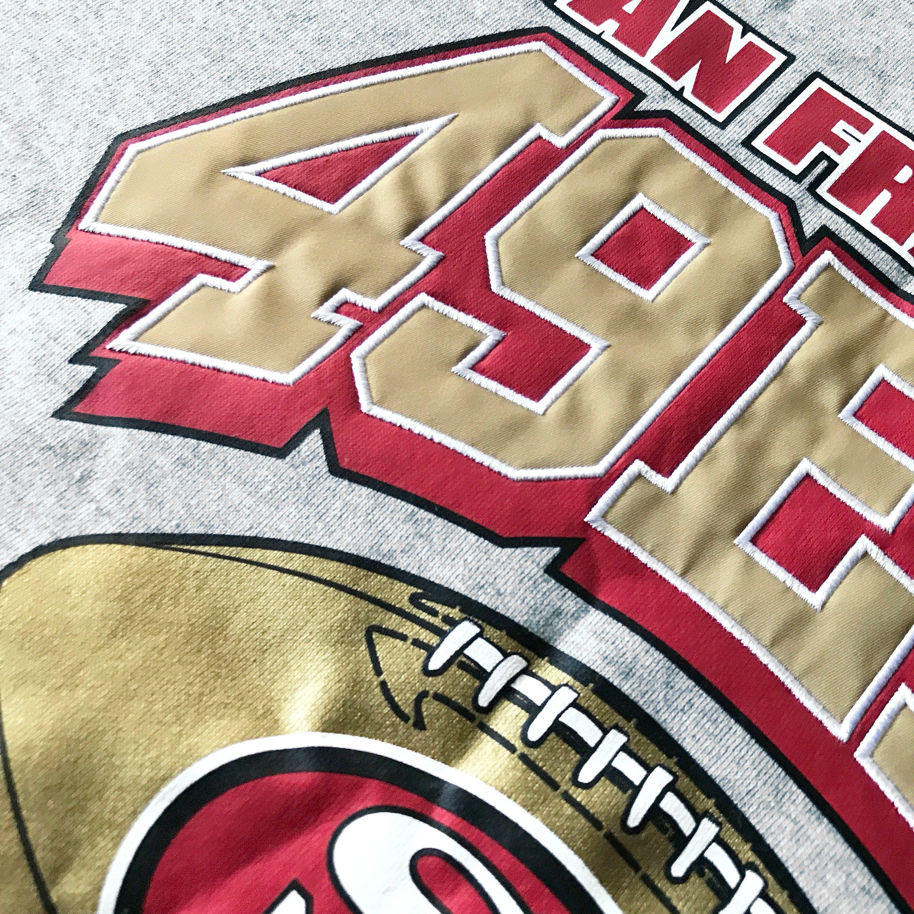 Mitchell And Ness Jumpers San Francisco 49ers Mitchell & Ness NFL All Over Champs Premium Crew Jumper - Grey