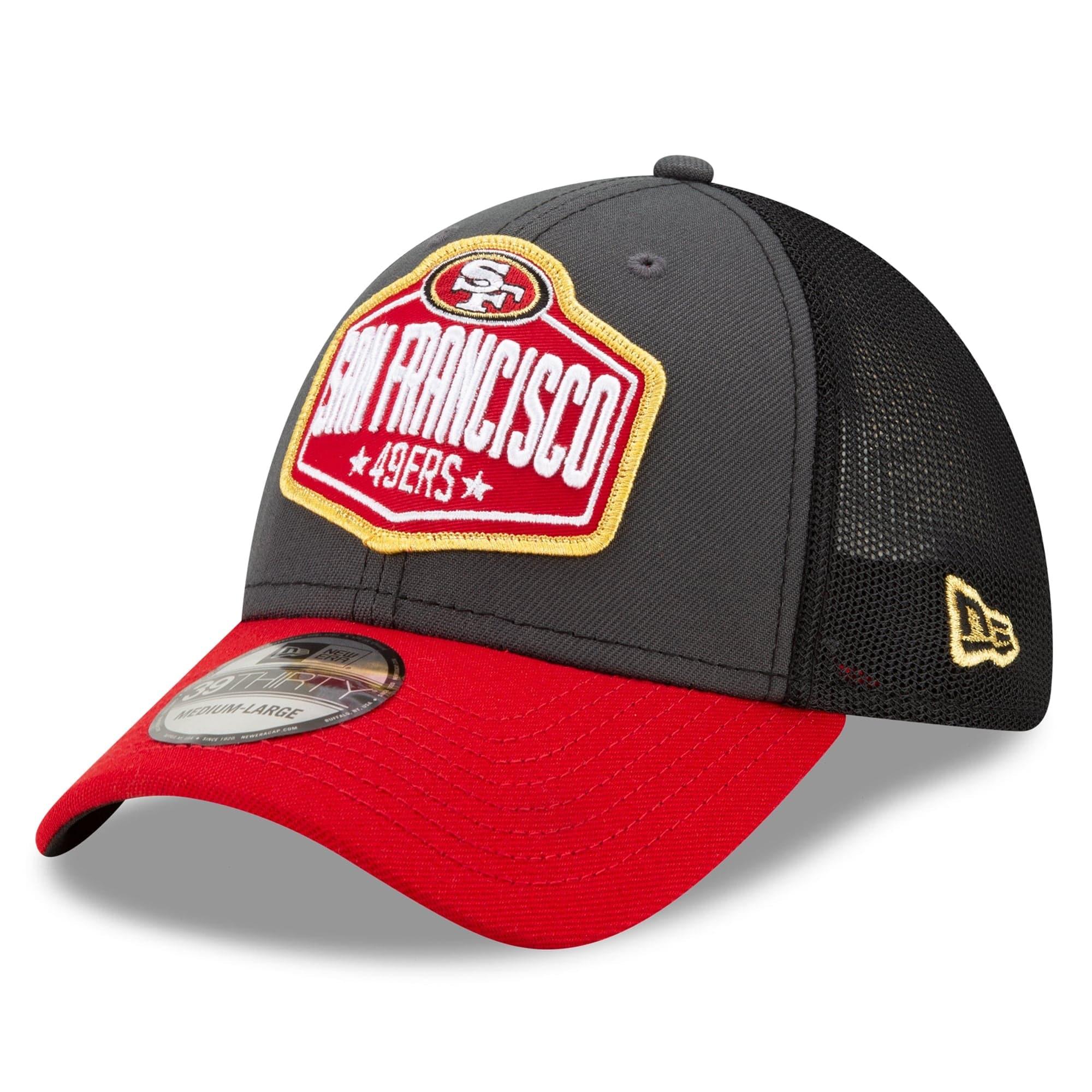 New Era Caps San Francisco 49ers New Era 2021 NFL Draft 39THIRTY Flex Fit Curve Hat - Graphite