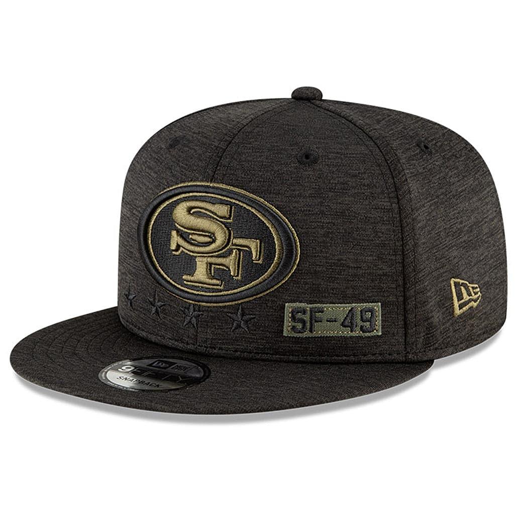 New Era Caps San Francisco 49ers New Era NFL 2020 Salute To Service 9FIFTY Snapback Hat - Black