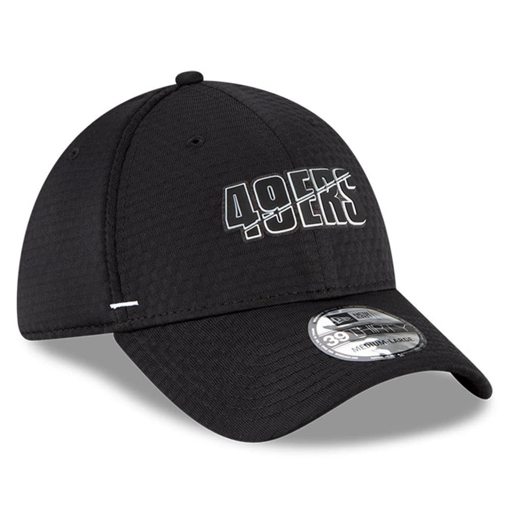 New Era Caps San Francisco 49ers New Era NFL 2020 Summer Sideline 39THIRTY Flex Fit Curve Hat - Black