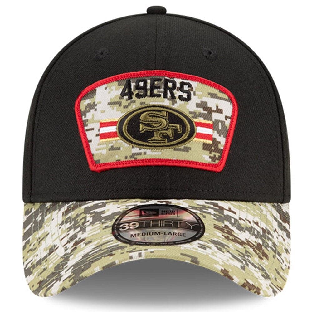 New Era Caps San Francisco 49ers New Era NFL 2021 Salute To Service 39THIRTY Flex Fit Hat - Black