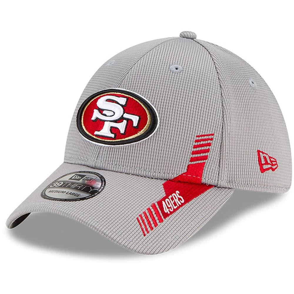 New Era Caps San Francisco 49ers New Era NFL 2021 Sideline Home 39THIRTY Flex Fit Hat - Grey