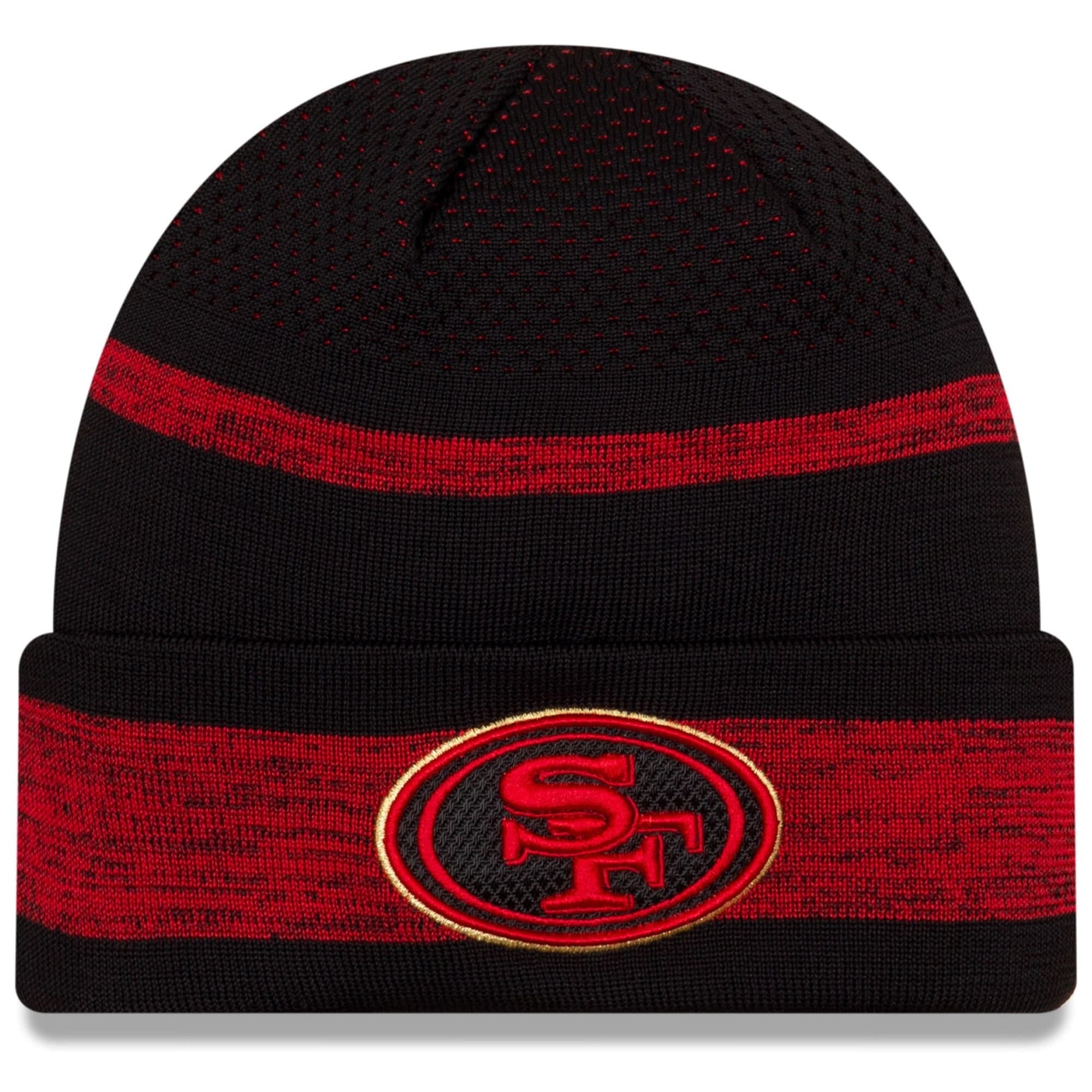 New Era Beanies San Francisco 49ers New Era NFL 2021 Sideline Performance Tech Cuff Beanie - Black