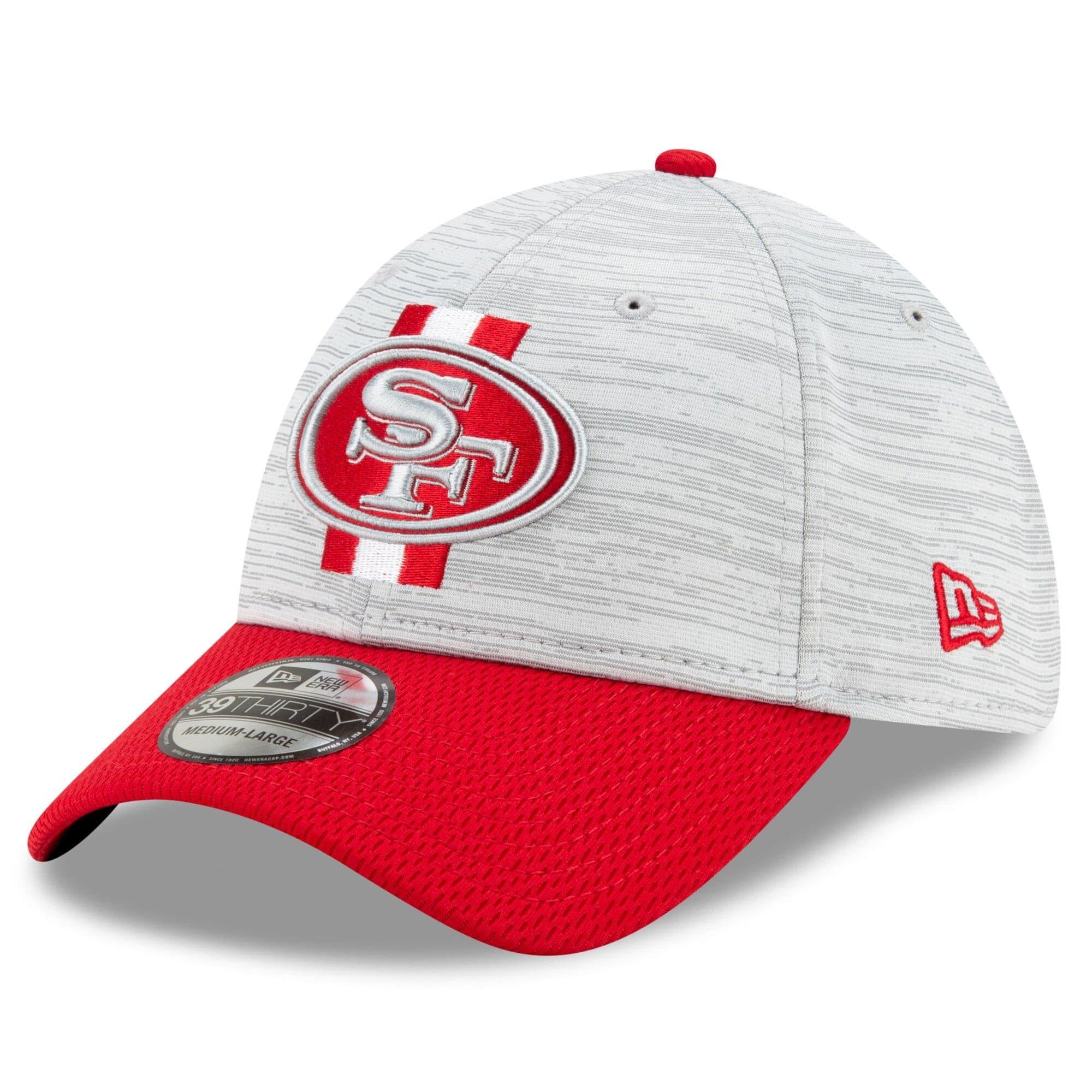 New Era Caps San Francisco 49ers New Era NFL 2021 Training Camp 39THIRTY Flex Fit Curve Hat - Grey