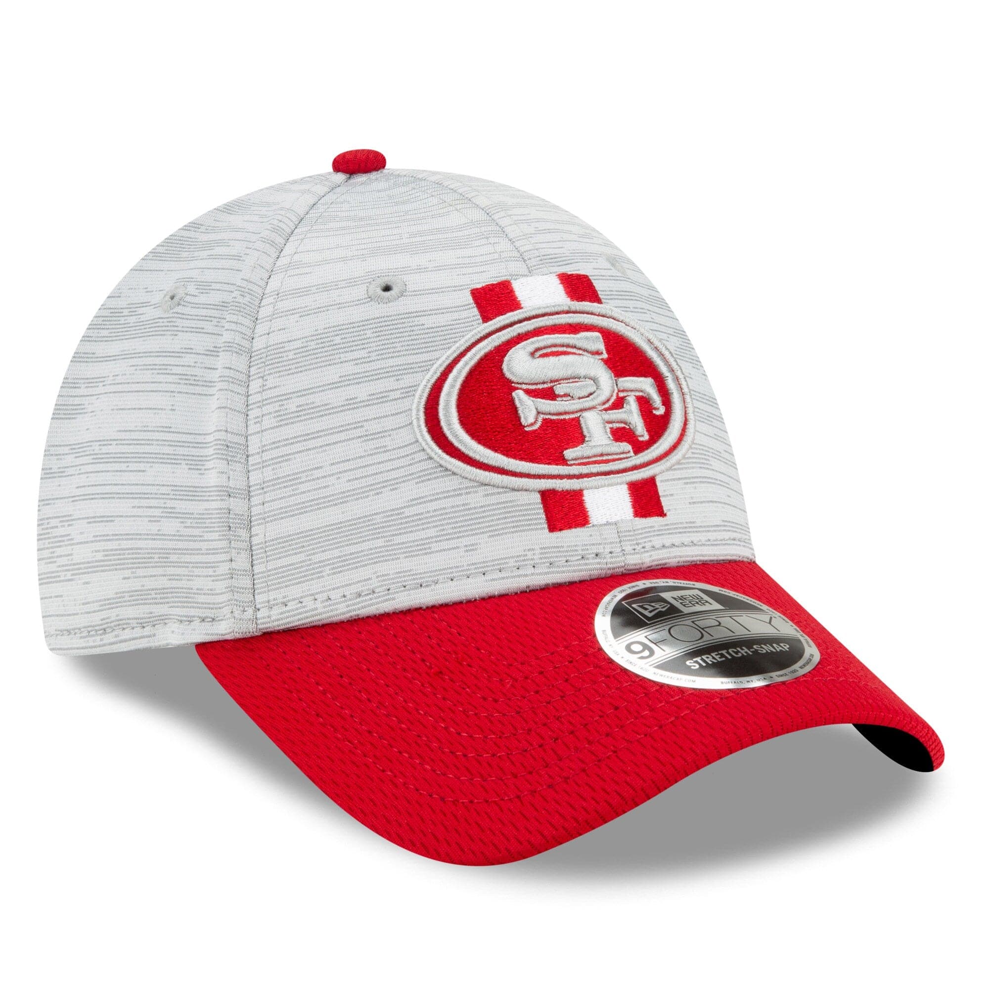 New Era Caps San Francisco 49ers New Era NFL 2021 Training Camp 9FORTY Curve Stretch Snapback Hat - Grey
