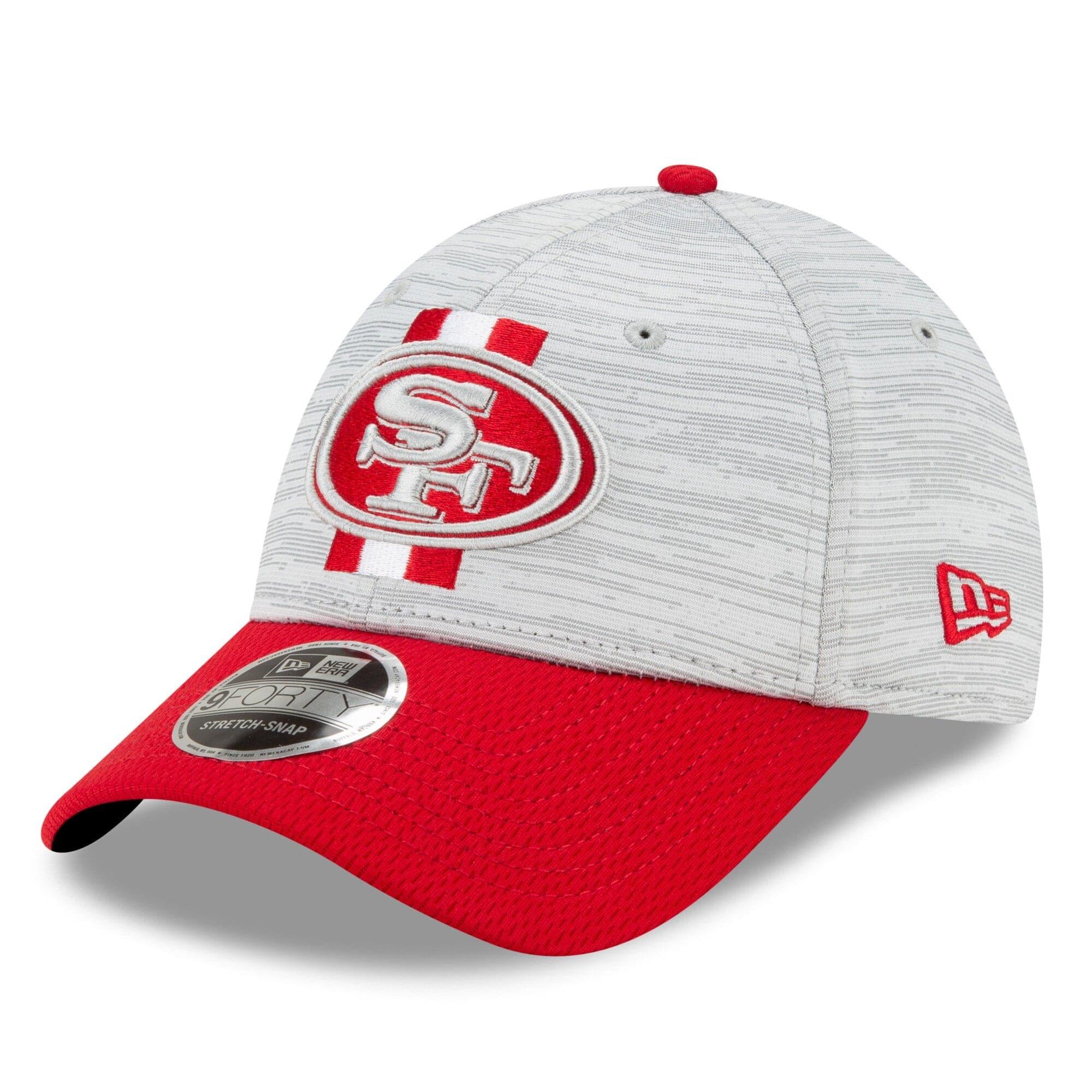 New Era Caps San Francisco 49ers New Era NFL 2021 Training Camp 9FORTY Curve Stretch Snapback Hat - Grey