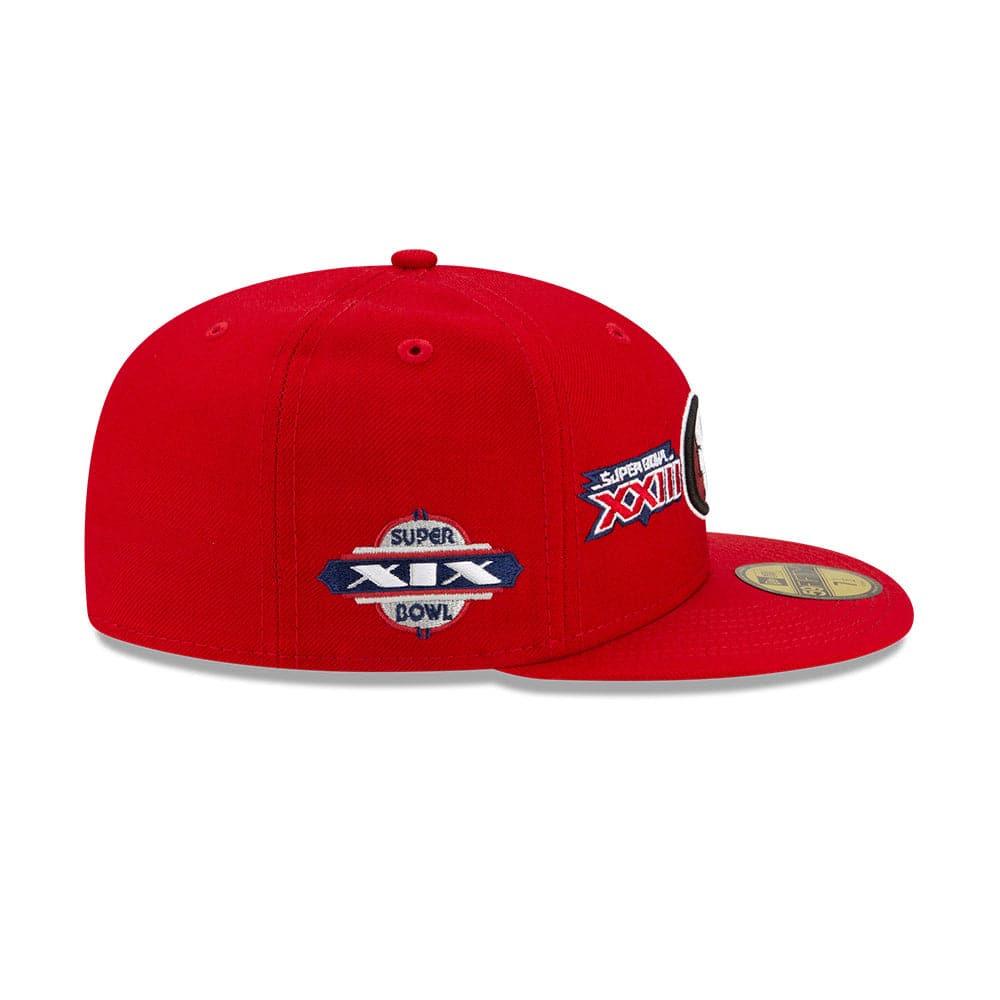 New Era Caps San Francisco 49ers New Era NFL Champions Patch 59FIFTY Fitted Hat - Red