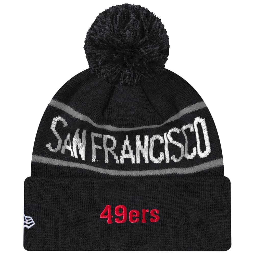 New Era Beanies San Francisco 49ers New Era NFL Grey Stripe Knit Beanie - Black