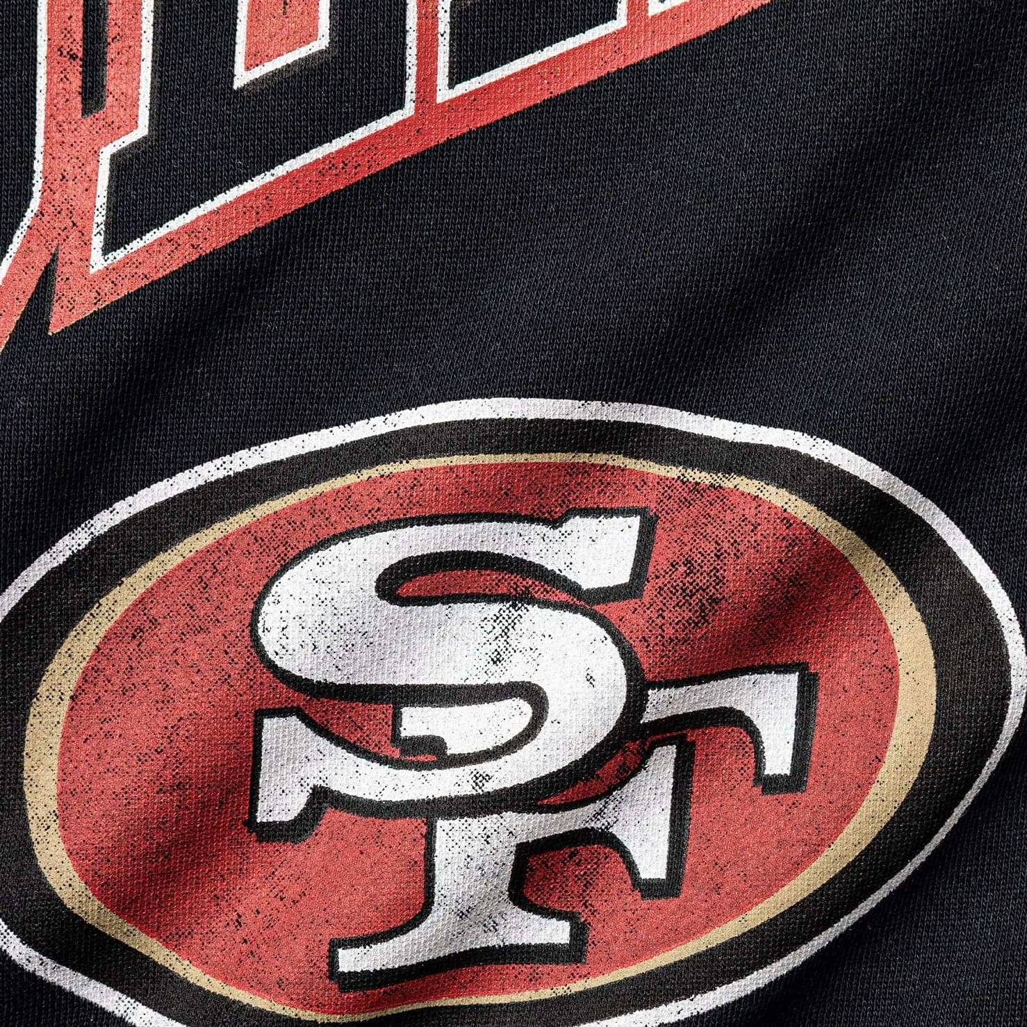 Majestic Athletic Jumpers San Francisco 49ers NFL Arch Rise Vintage Crew Jumper - Faded Black
