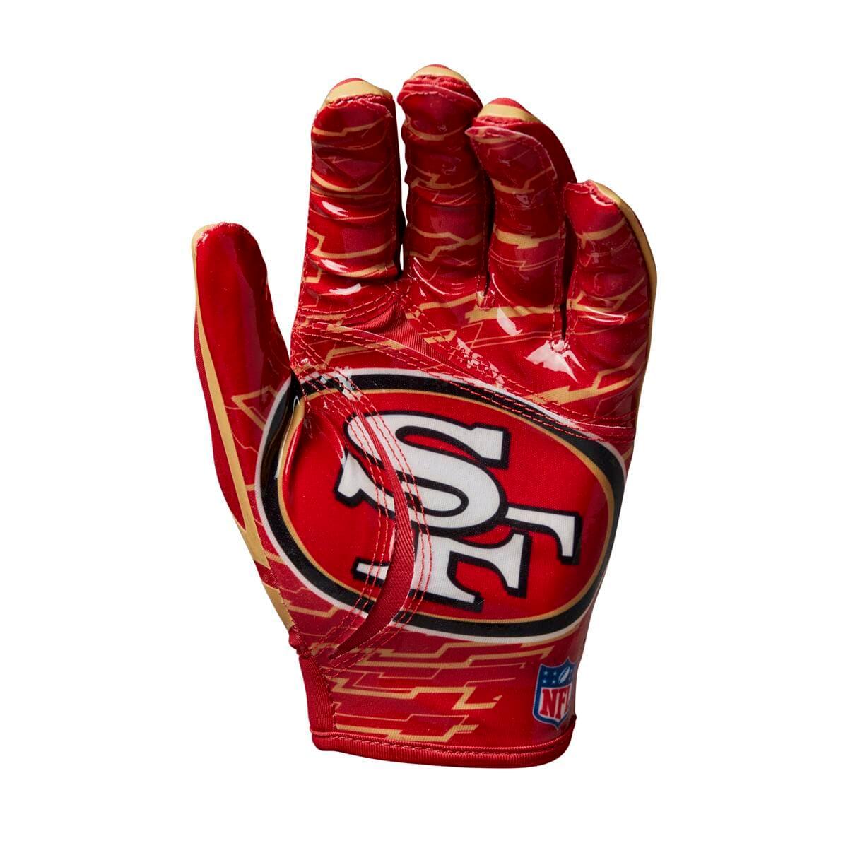 Wilson Sporting Goods Gloves San Francisco 49ers Wilson NFL Team Stretch Fit Receiver Gloves