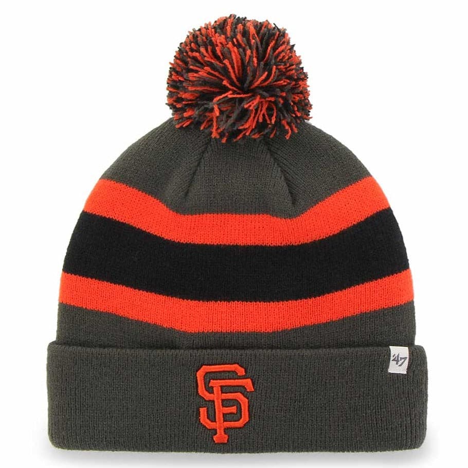 47 Brand Beanies San Francisco Giants '47 MLB Breakaway Pom Knit Beanie - Charcoal