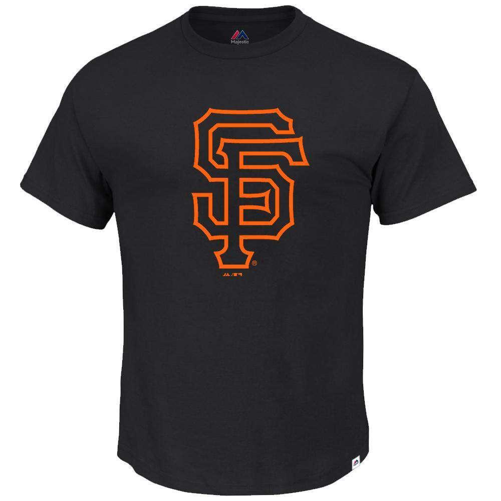 Majestic Athletic T-Shirts San Francisco Giants Majestic MLB Precision Play T-Shirt - Black