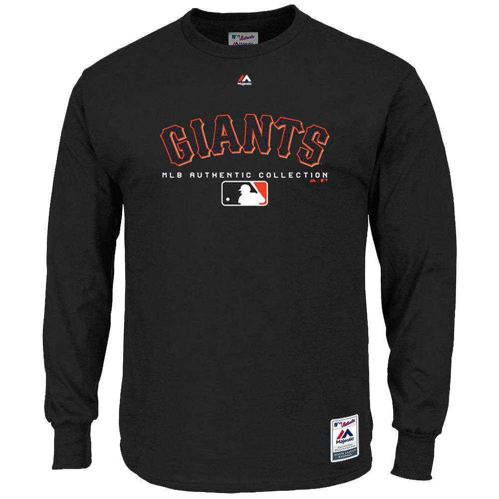 Majestic Athletic Long Sleeve Tees San Francisco Giants Majestic MLB Team Drive Long Sleeve T-Shirt - Black