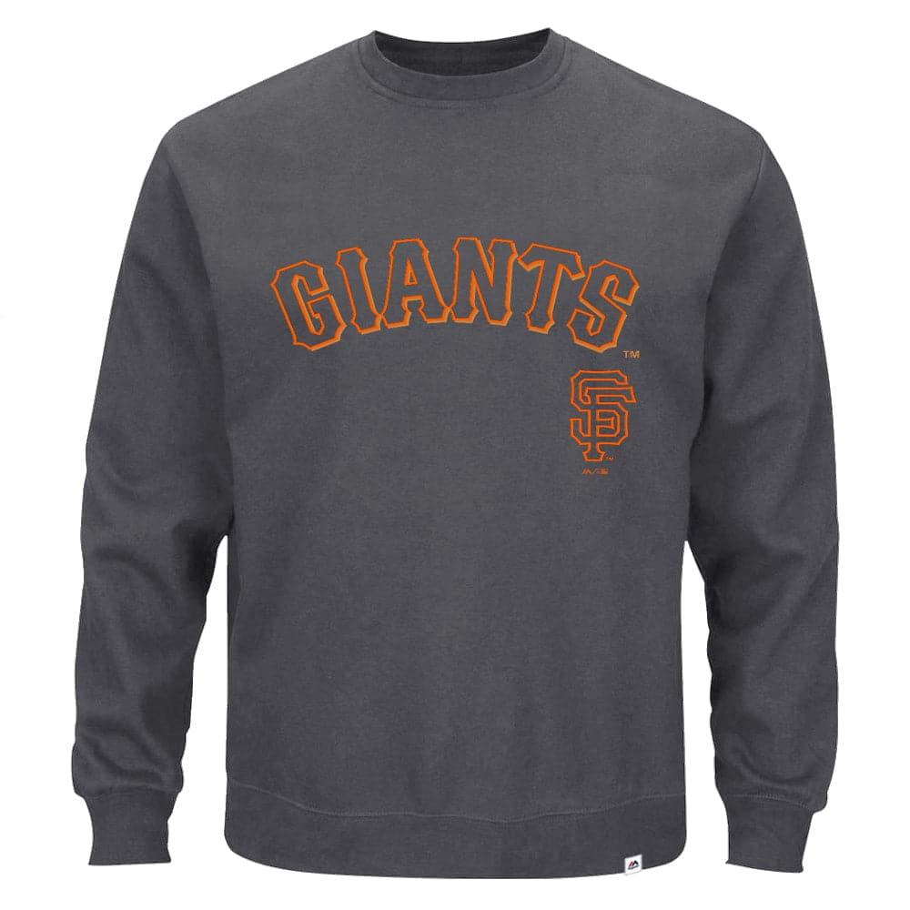 Majestic Athletic Jumpers San Francisco Giants Majestic MLB Vintage Throwback Crew Jumper - Steel Grey