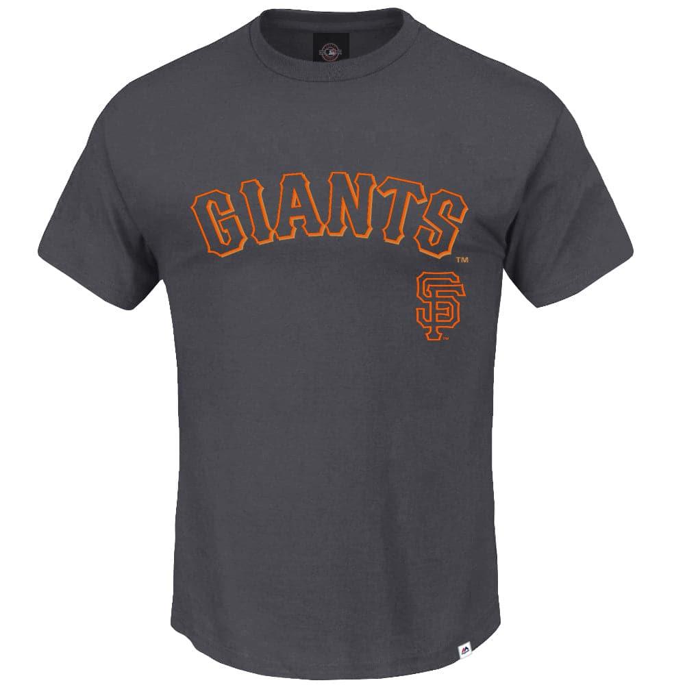 Majestic Athletic T-Shirts San Francisco Giants Majestic MLB Vintage Throwback T-Shirt - Steel Grey