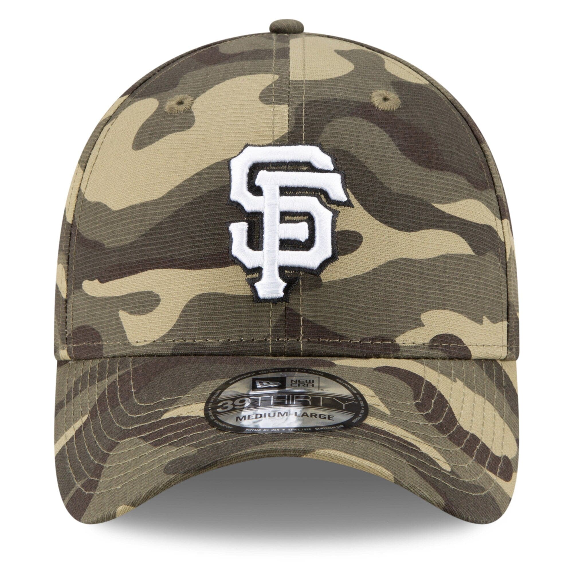 New Era Caps San Francisco Giants New Era MLB 2021 Armed Forces 39THIRTY Flex Fit Curve Hat - Camo