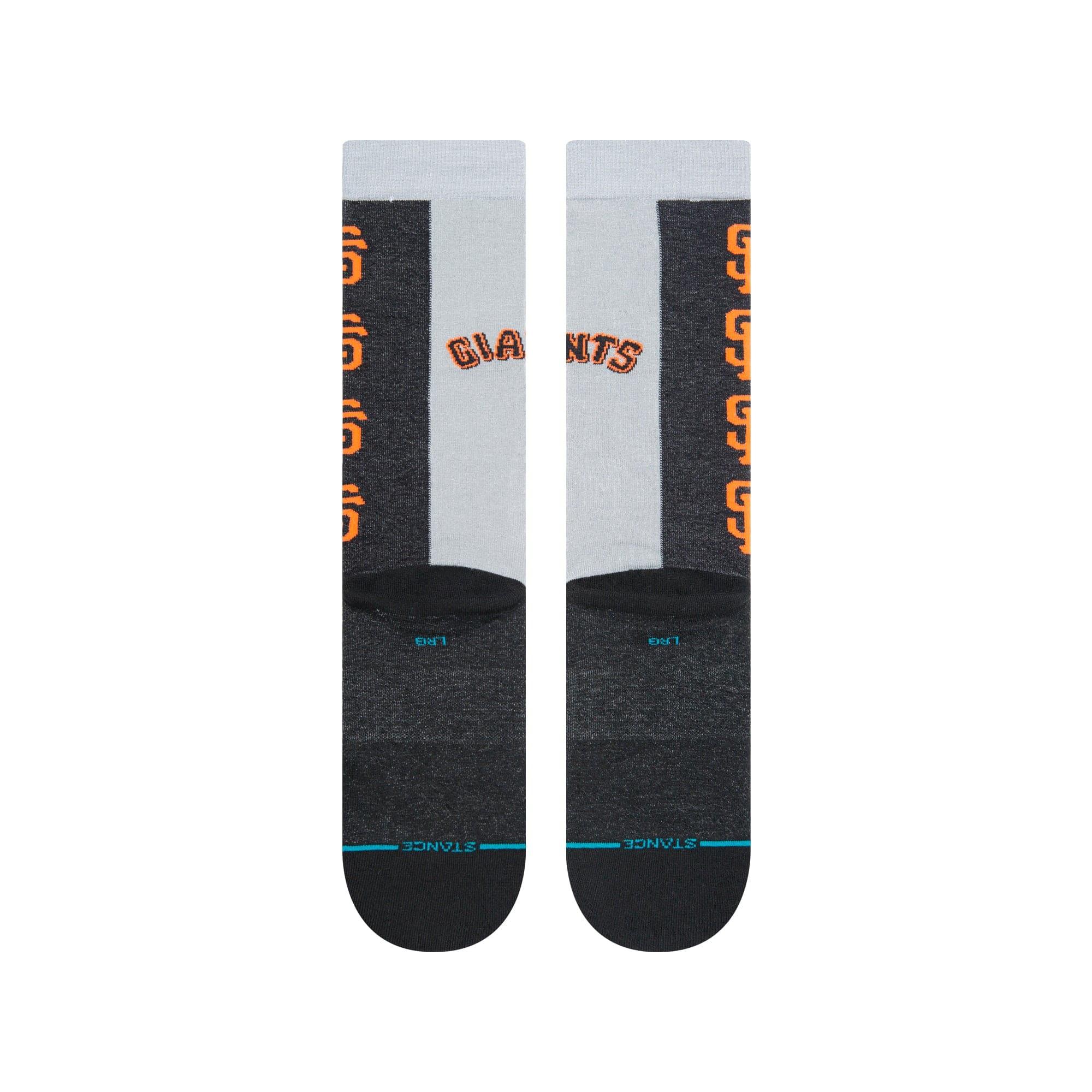 Stance Socks Large (9-12 US) San Francisco Giants Stance MLB Grey Split Crew Socks - Black