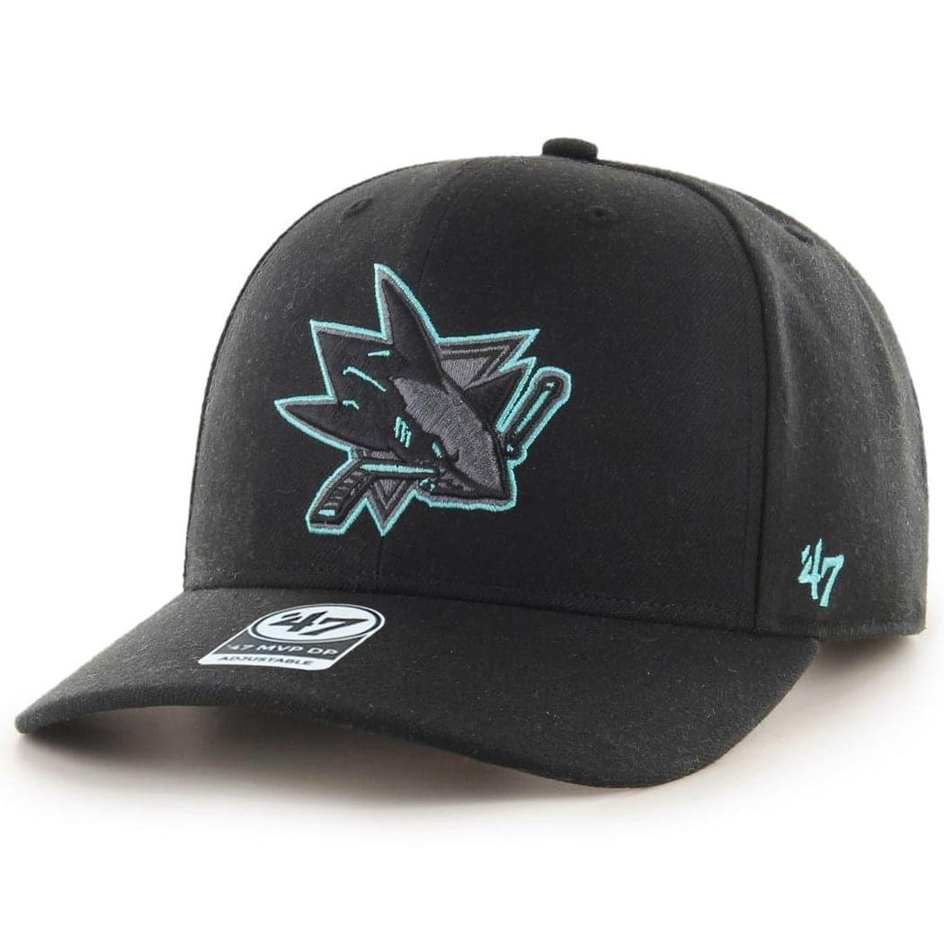 47 Brand Caps San Jose Sharks ‘47 NHL Highlight MVP DP Pre-Curved Snapback Hat - Black