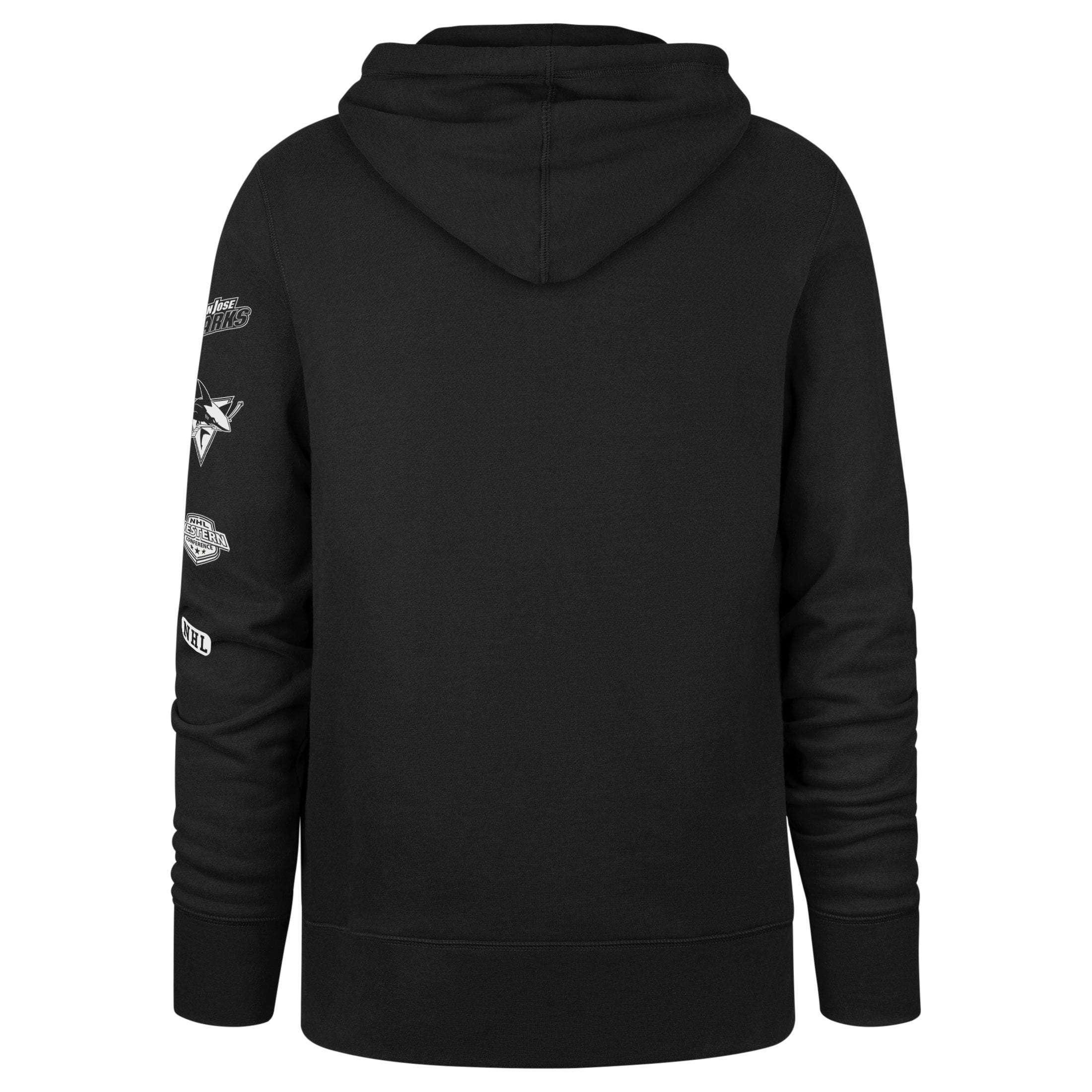47 Brand Jumpers San Jose Sharks '47 NHL Rundown Headline Hoodie Jumper - Black