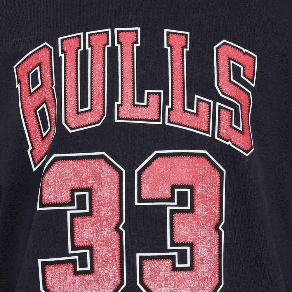 Mitchell And Ness T-Shirts Scottie Pippen Chicago Bulls Mitchell & Ness NBA HWC Player Vintage Oversized T-Shirt - Faded Black