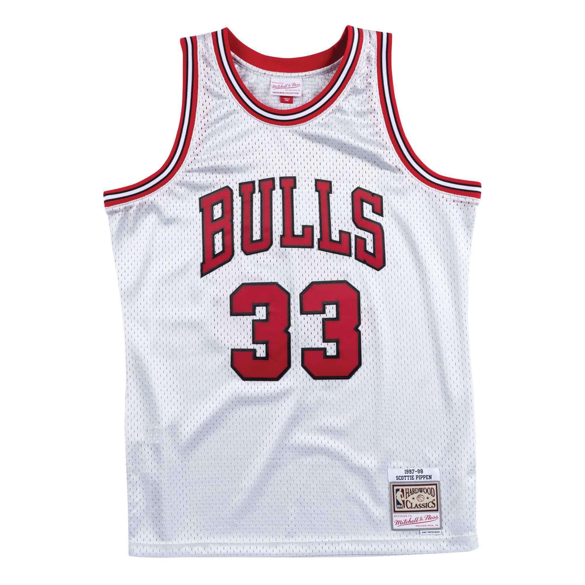 Mitchell And Ness Jerseys Scottie Pippen Chicago Bulls Mitchell & Ness NBA Platinum Swingman Jersey - Silver
