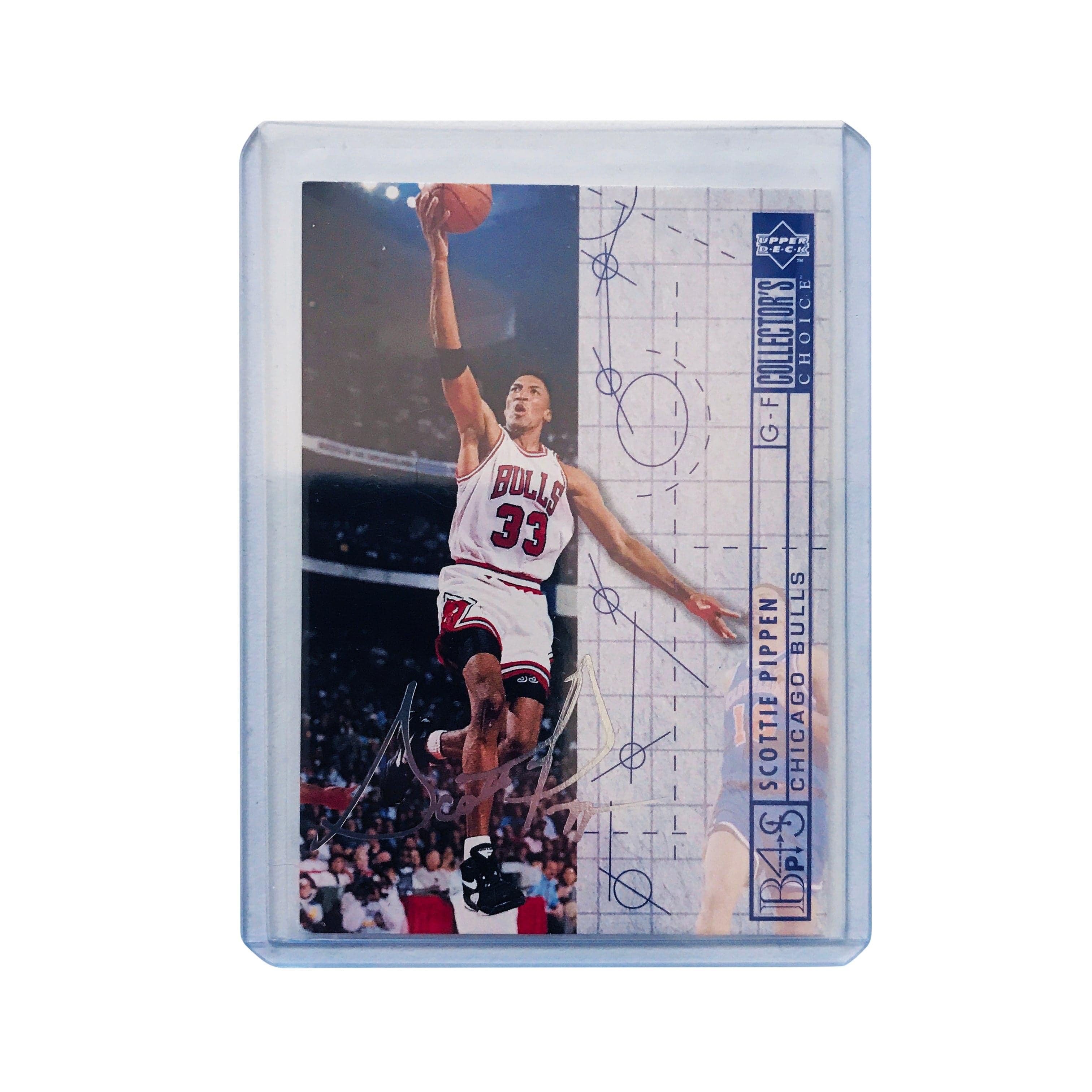 Upper Deck Cards Scottie Pippen Chicago Bulls Upper Deck NBA Blueprint Silver Signature 375 Card