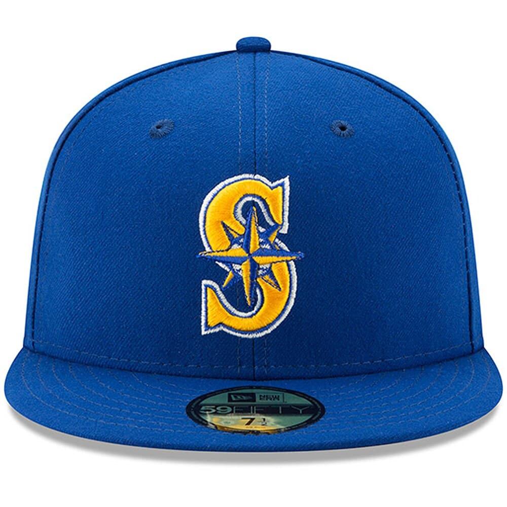 New Era Caps Seattle Mariners New Era MLB AC On-Field Alt 2 59FIFTY Fitted Hat - Blue