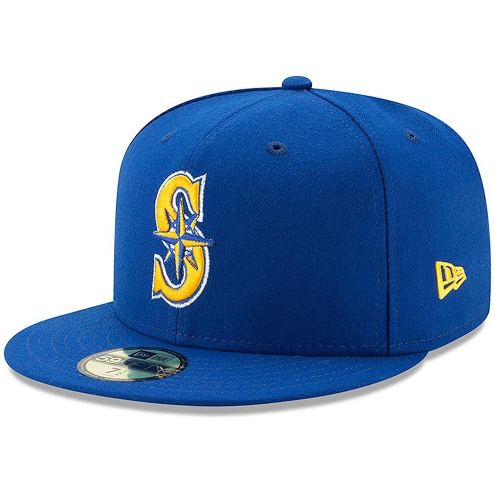New Era Caps Seattle Mariners New Era MLB AC On-Field Alt 2 59FIFTY Fitted Hat - Blue