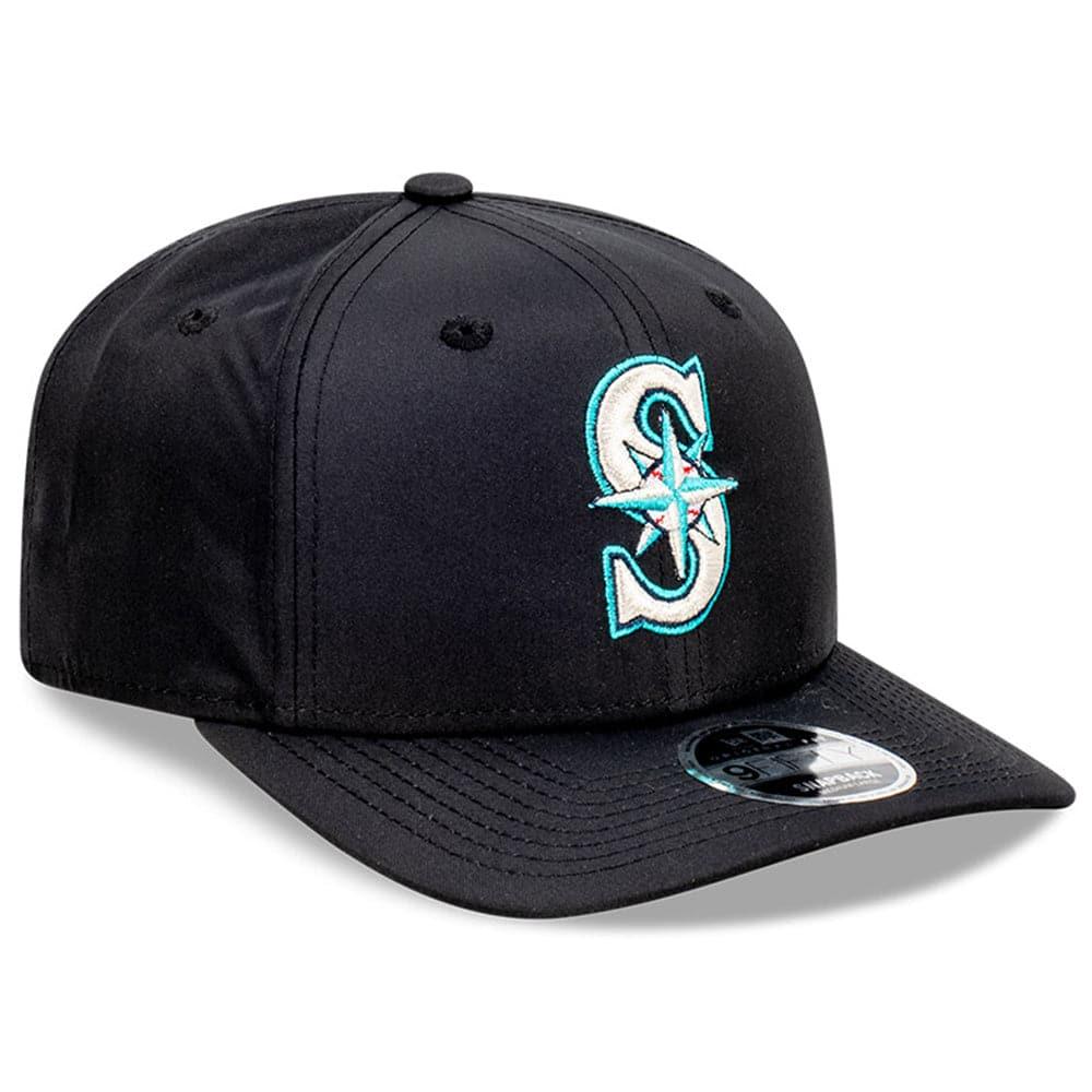New Era Caps Seattle Mariners New Era MLB Team Prolight 9FIFTY OF Pre-Curved Snapback Hat - Black