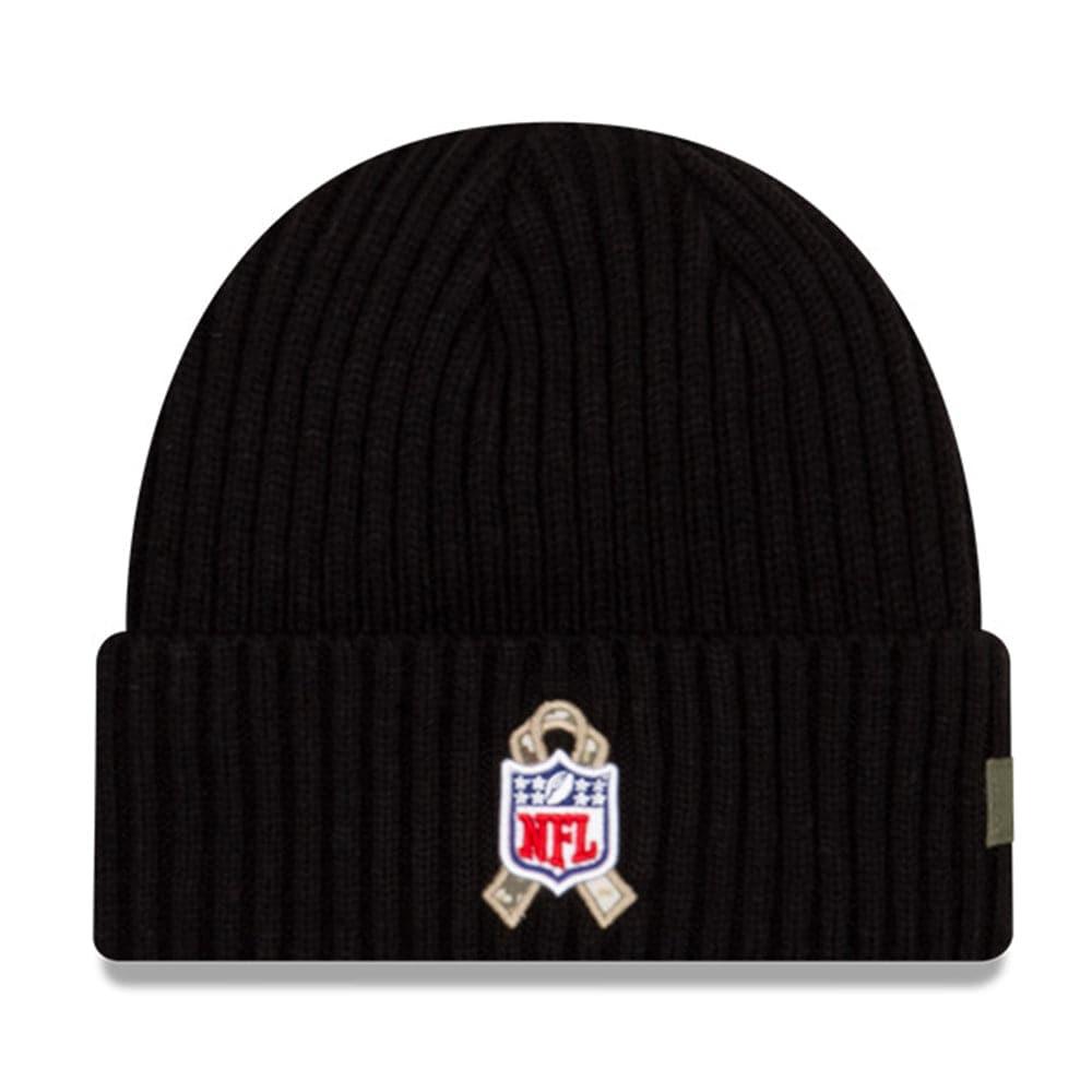 New Era Beanies Seattle Seahawks New Era NFL 2020 Salute To Service Cuffed Knit Beanie - Black