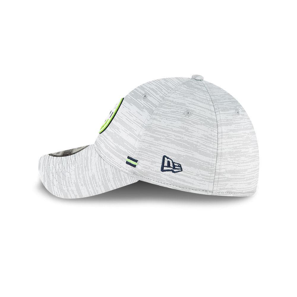 New Era Caps Seattle Seahawks New Era NFL 2020 Sideline 39THIRTY Flex Fit Curve Hat - Grey